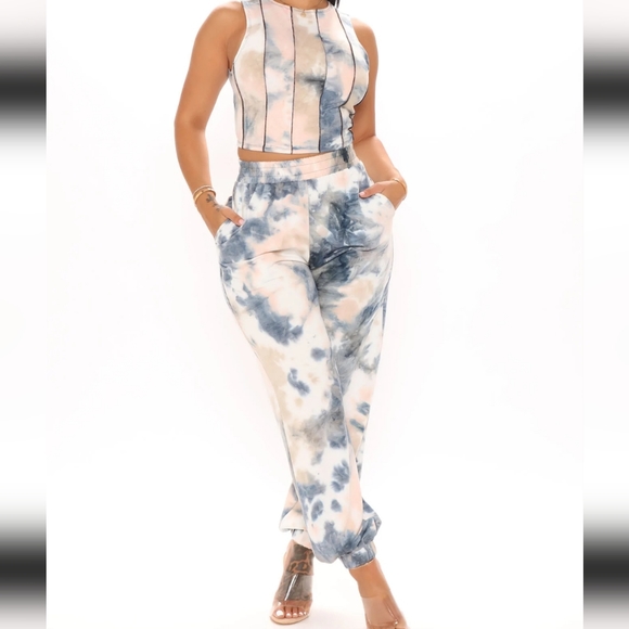 Fashion Nova Pants - New Tie dye jogger set